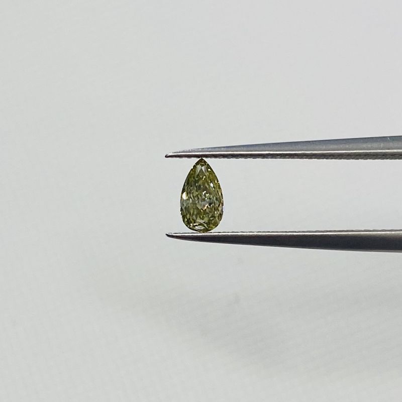 CHAMELEON！ FANCY GRAY YELLOWISH GREEN 0.160ct PS/RT1317/AGT