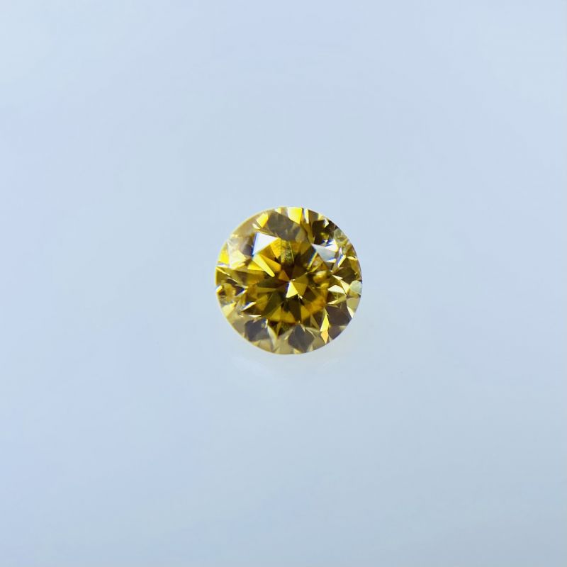 FANCY INTENSE ORANGY YELLOW 0.141ct RD-